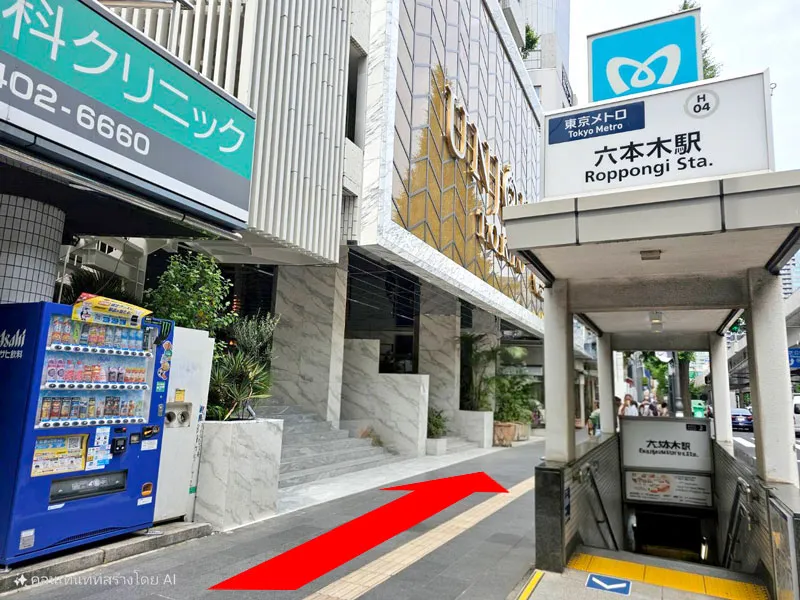 After walking a little further, Roppongi Diamond Heights will be on your left.